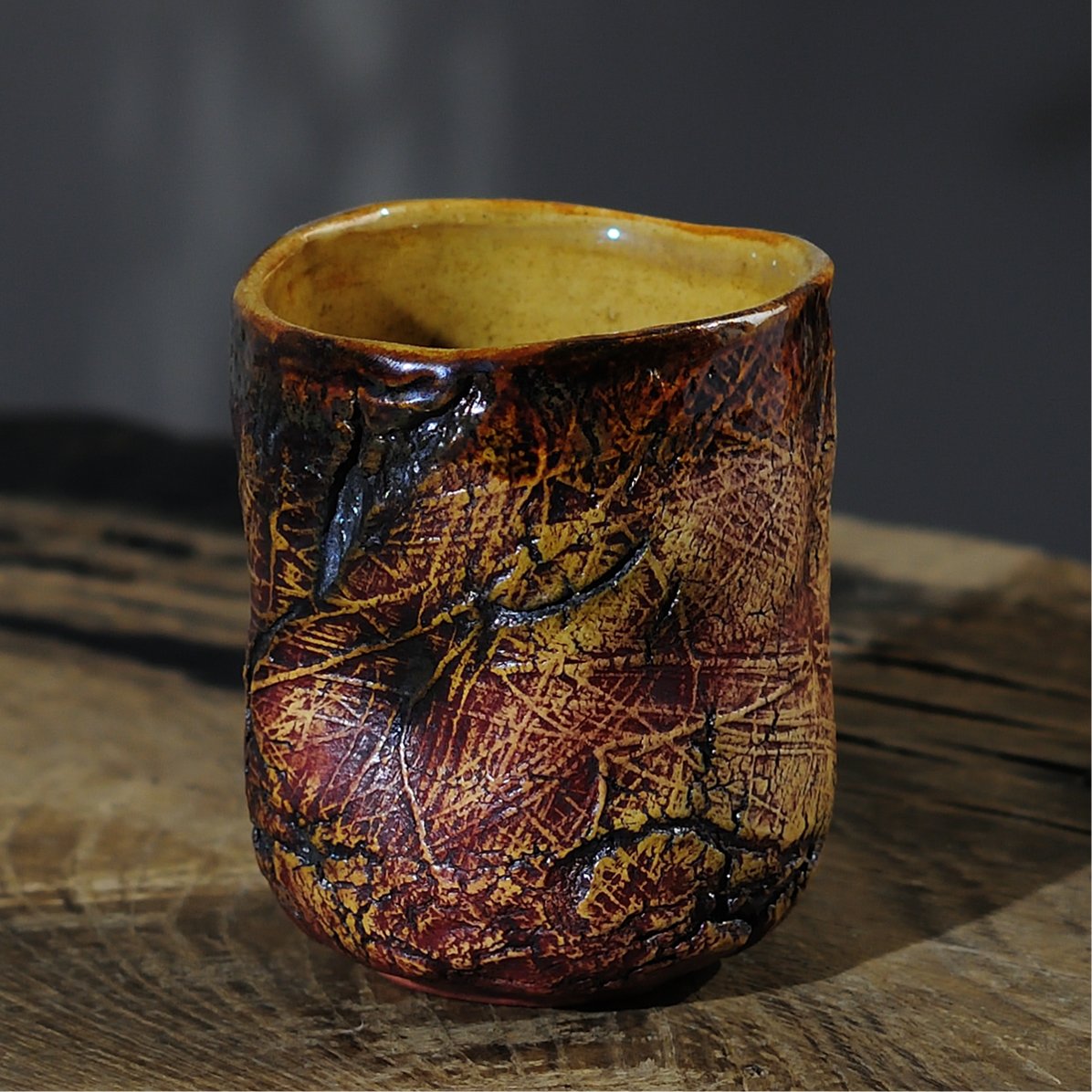 wabi sabi ceramic yunomi tumbler handmade