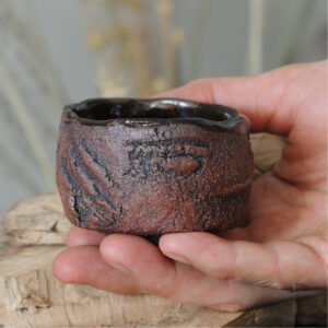 One of a kind kurinuki yunomi stoneware cup