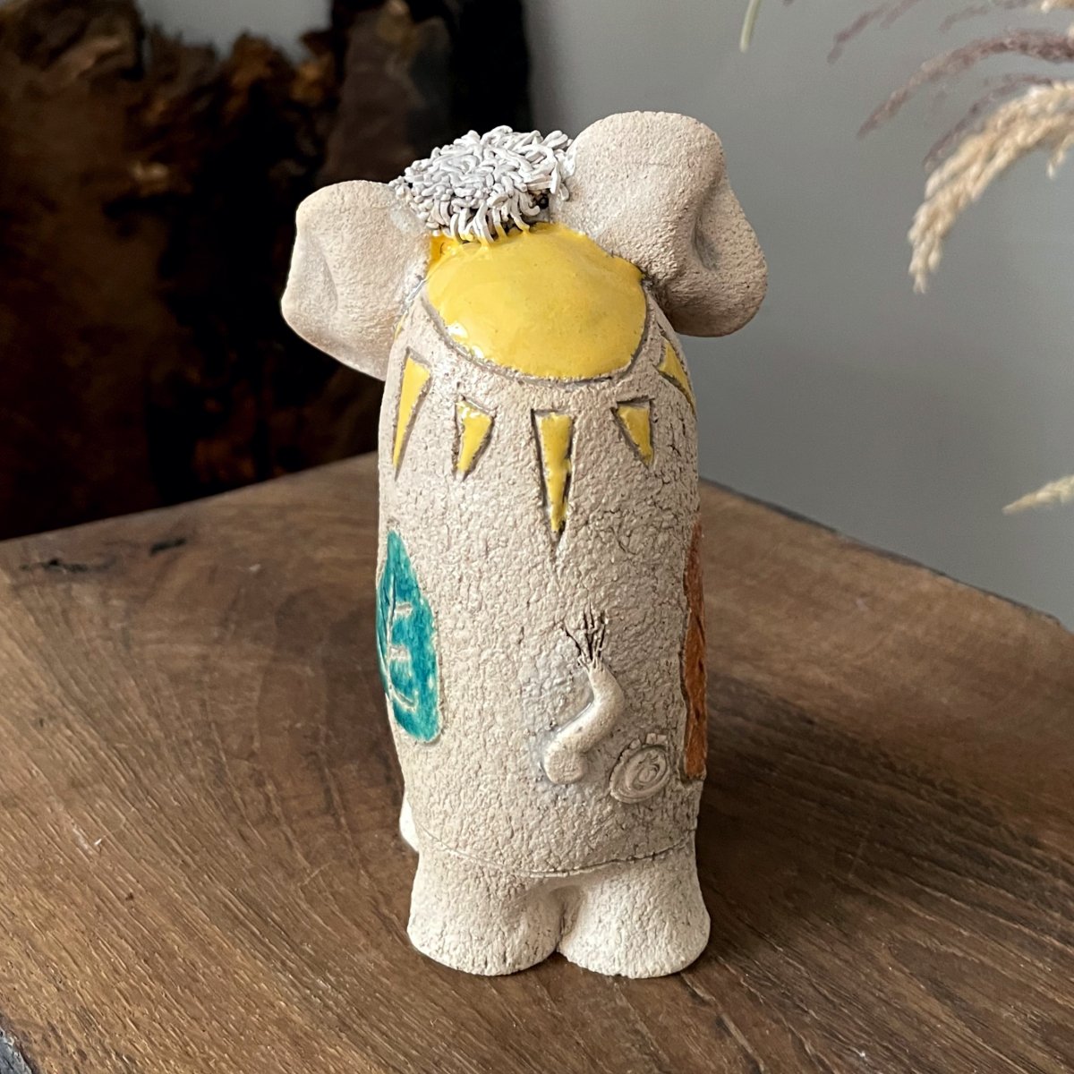 Elegant Handcrafted Ceramic Elephant Figurine - Image 5