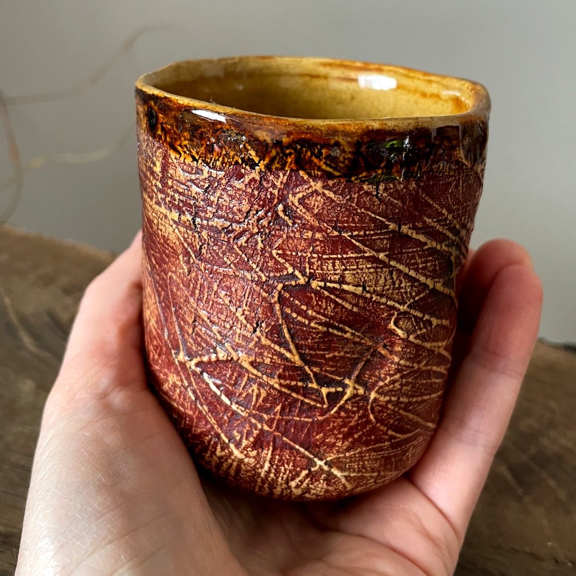 artisan ceramic yunomi cup 230ml