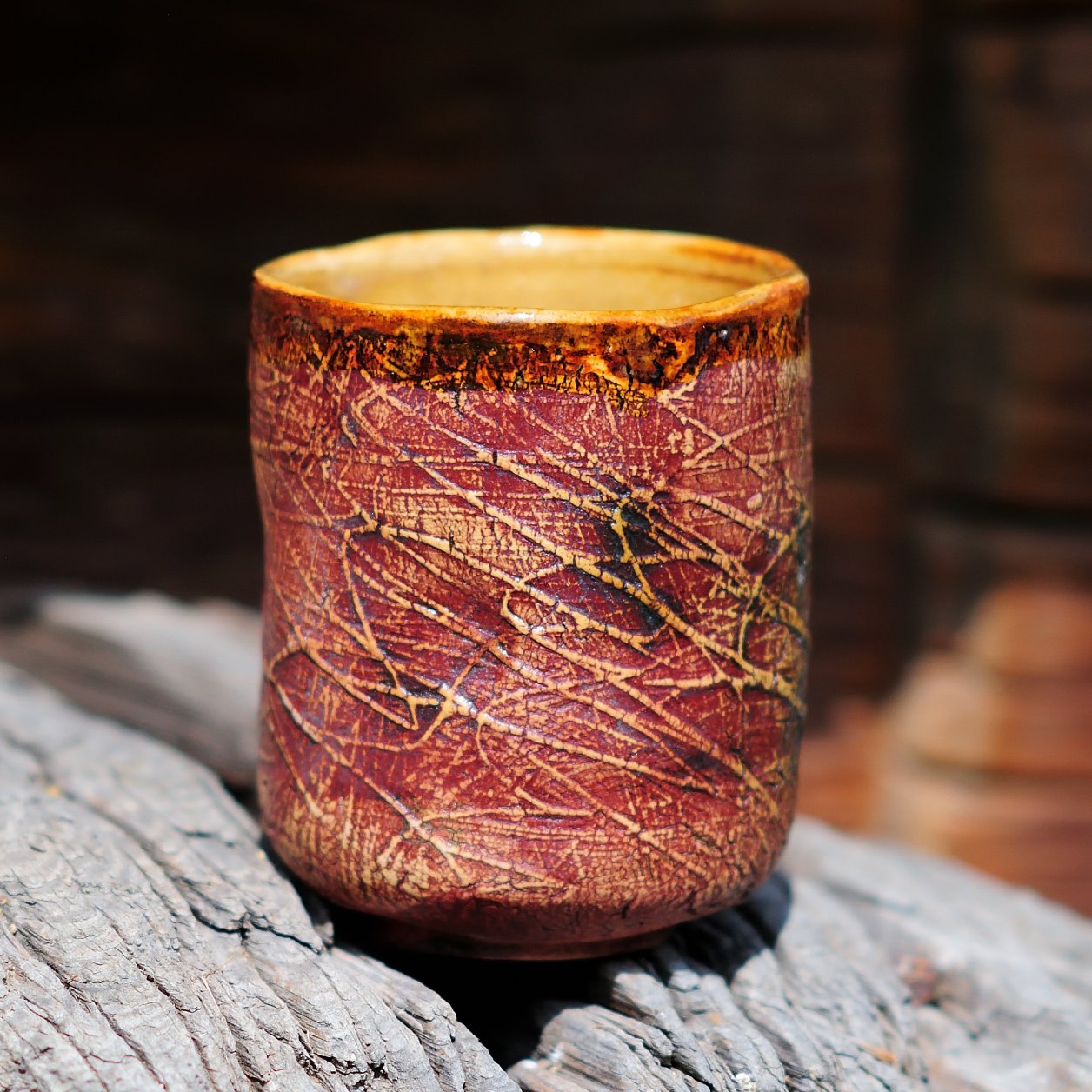 wabi sabi ceramic yunomi tumbler handmade