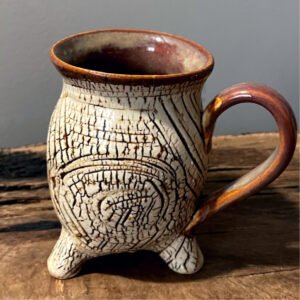 handmade ceramic footed mug 220 ml