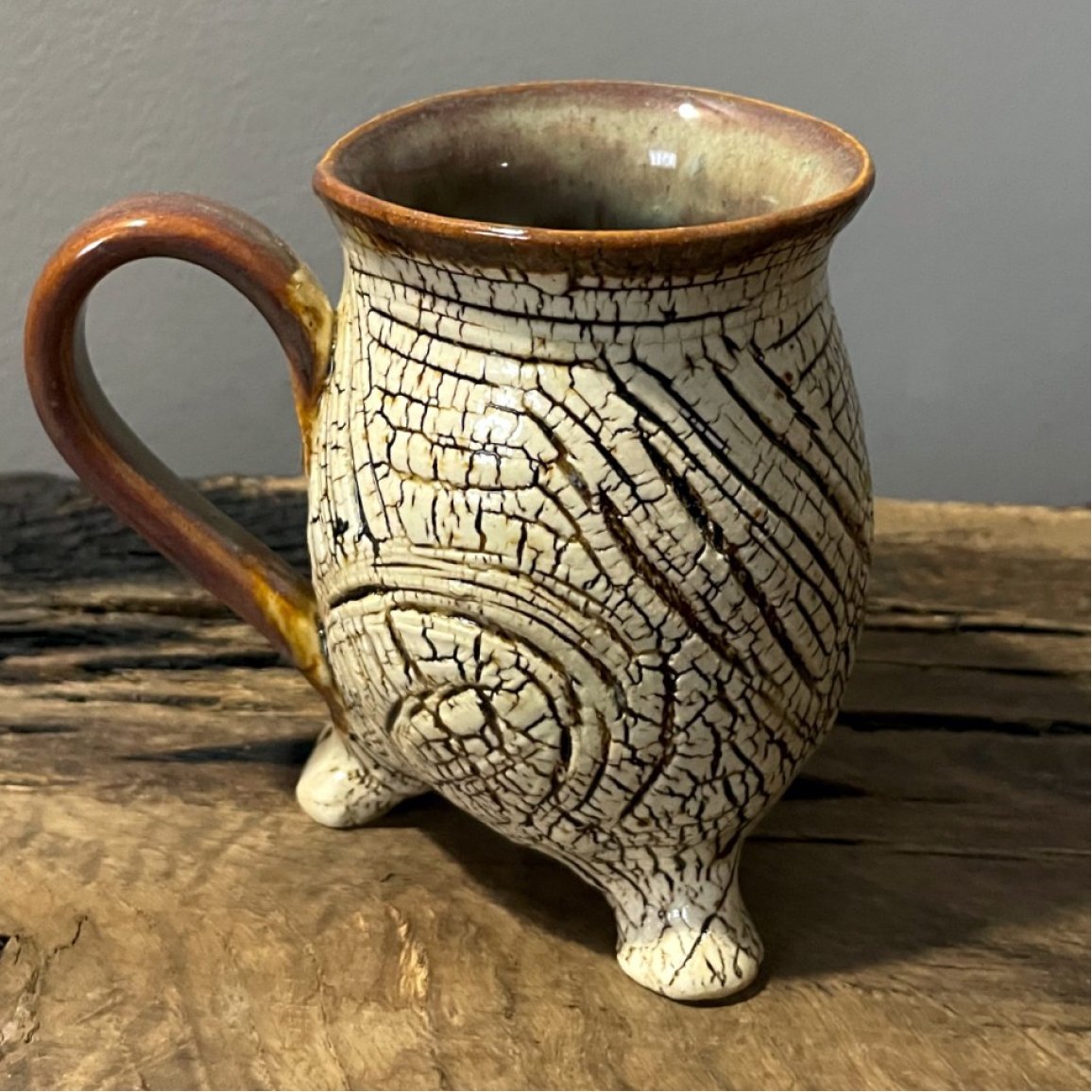 Handmade Ceramic Footed Mug 220ml - Image 6