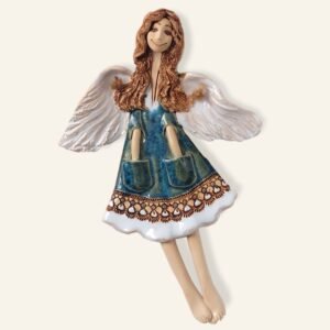 handmade angel wall sculpture girl with wings