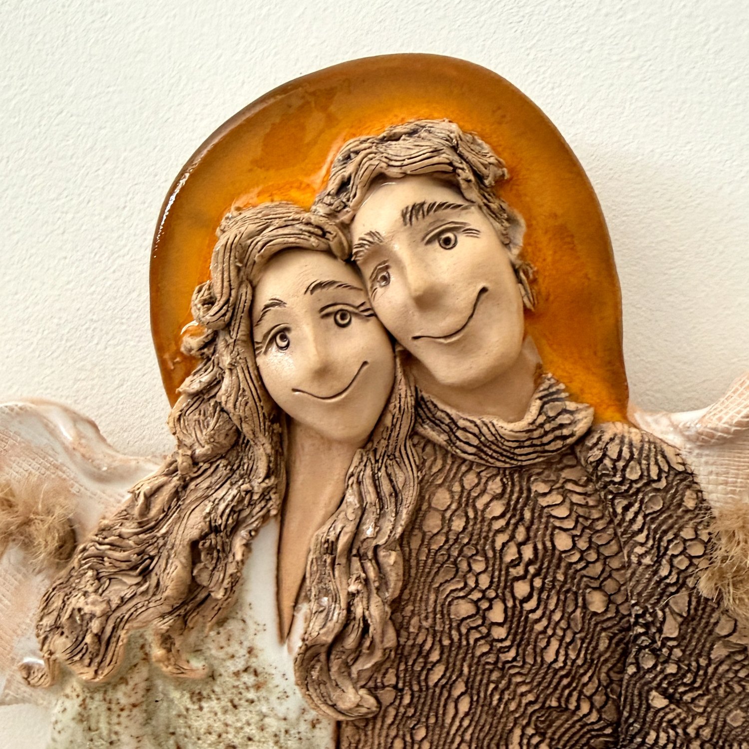 Ceramic Angels Wall Sculpture – Wings of Love - Image 4