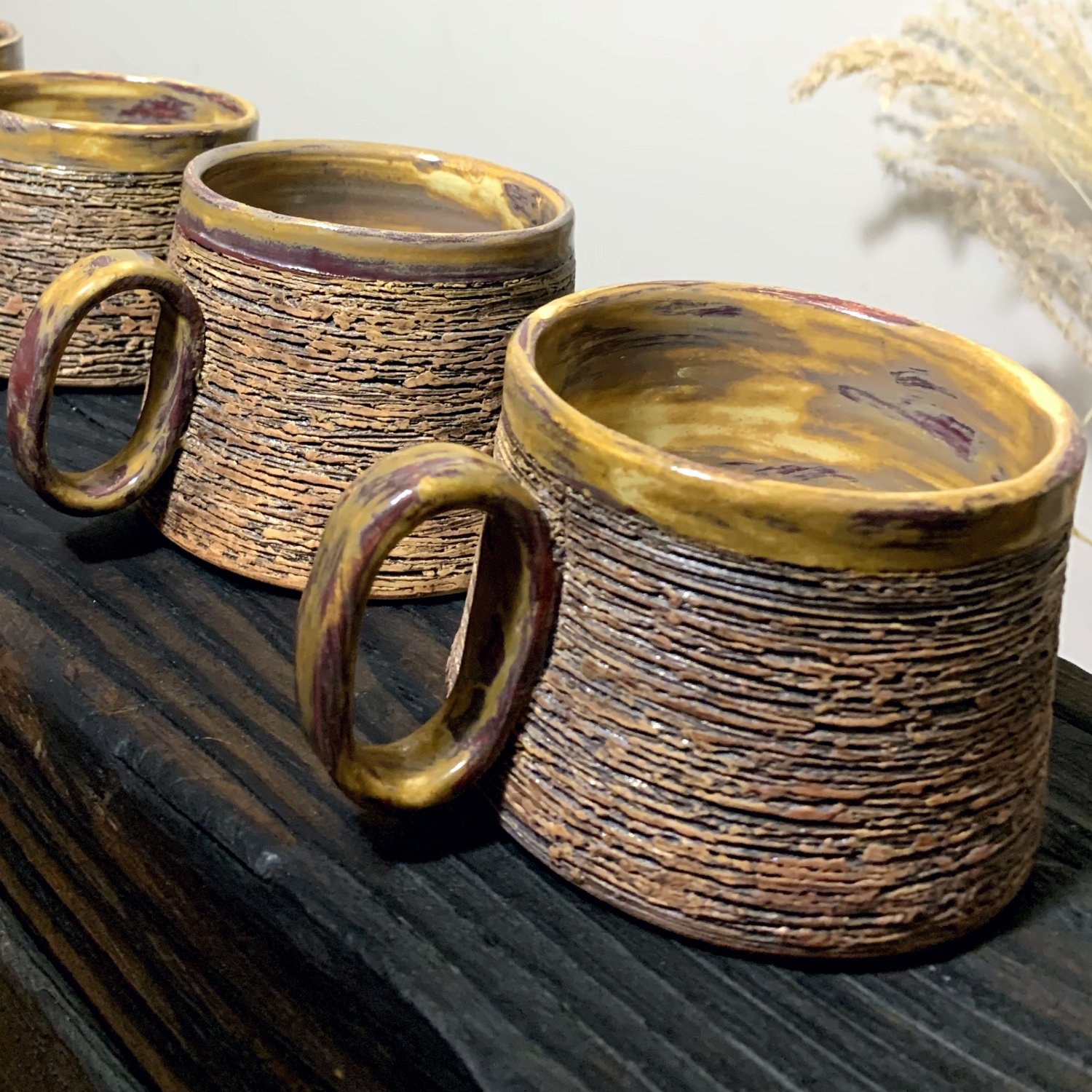 Handcrafted Textured Ceramic Cup - DREVO - 250ml - Image 4