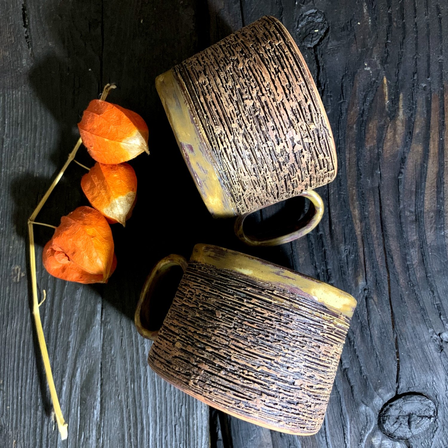Handcrafted Textured Ceramic Cup - DREVO - 250ml - Image 3