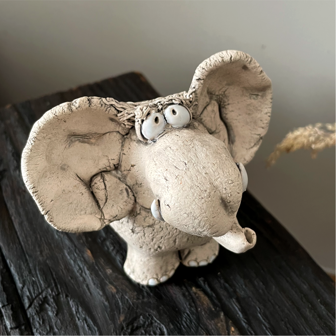cute ceramic elephant figurine tabletop