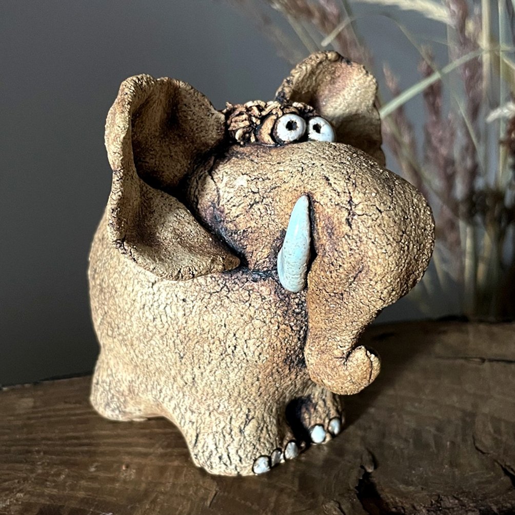 decorative ceramic elephant art handmade