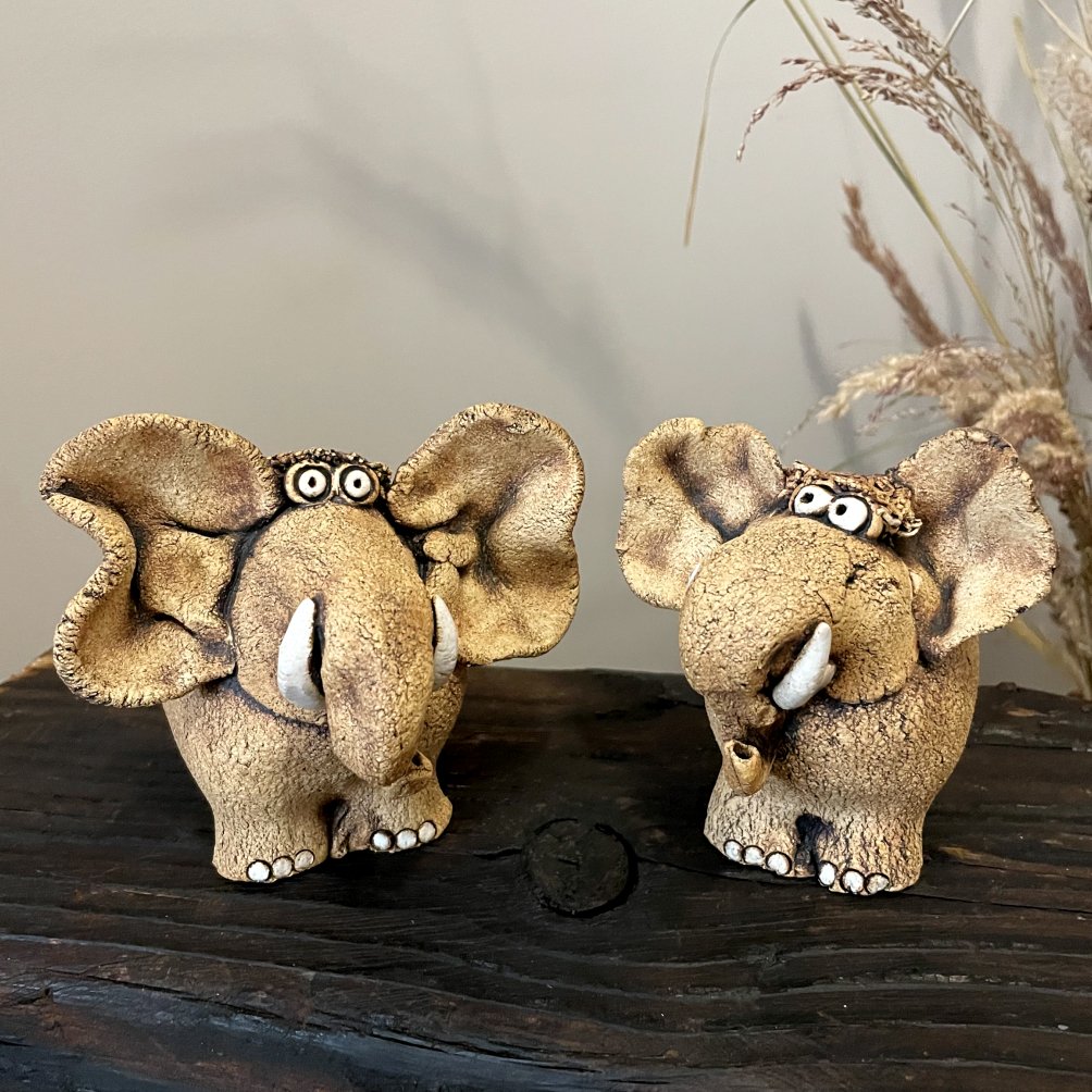 handmade pottery elephant whimsical gift