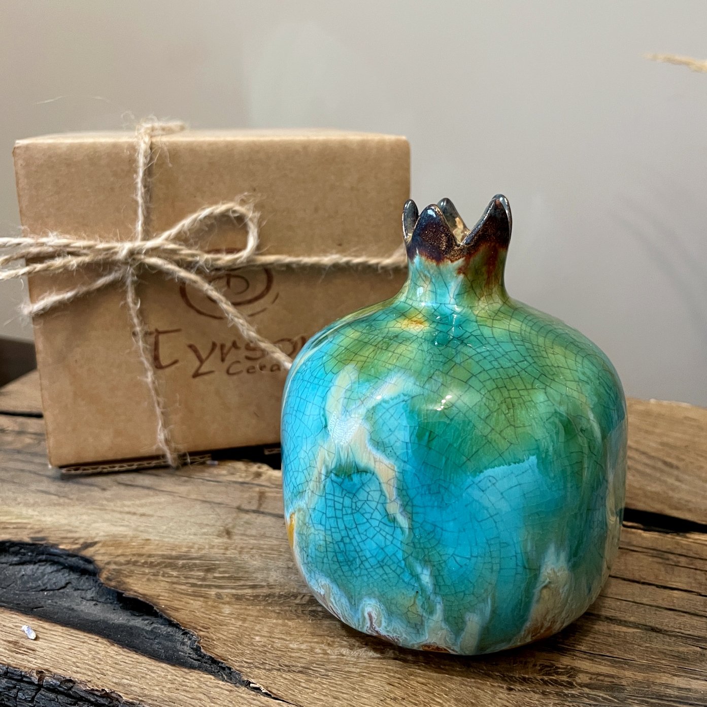 Ceramic Pomegranate Art Object - Vase - Image 8