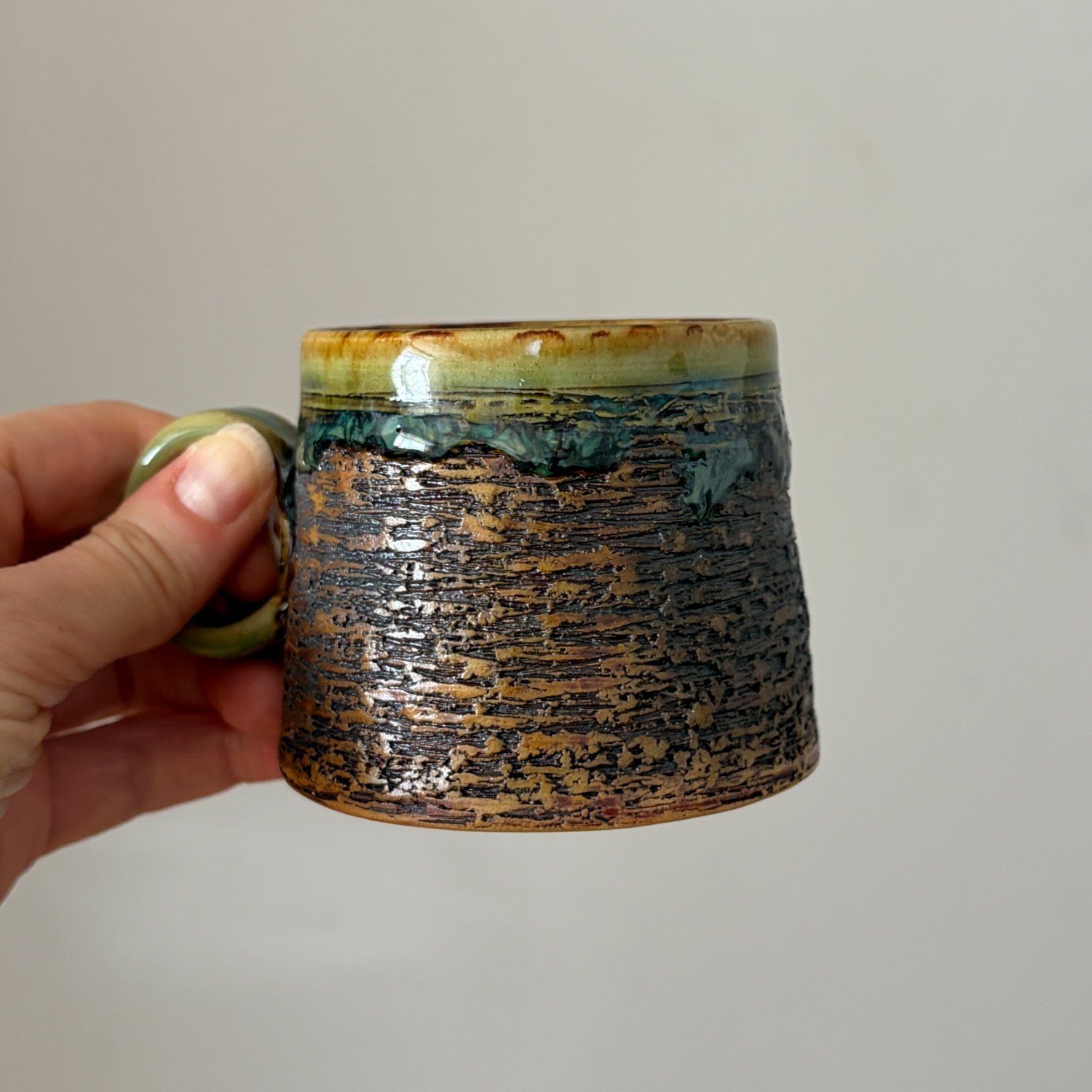 Rustic Handmade Pottery Mug - 150 ml - Image 3