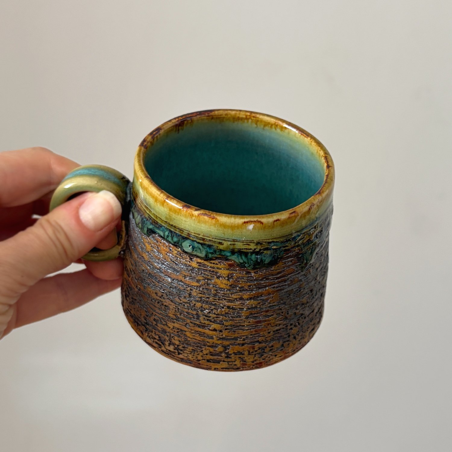 Rustic Handmade Pottery Mug - 150 ml - Image 2