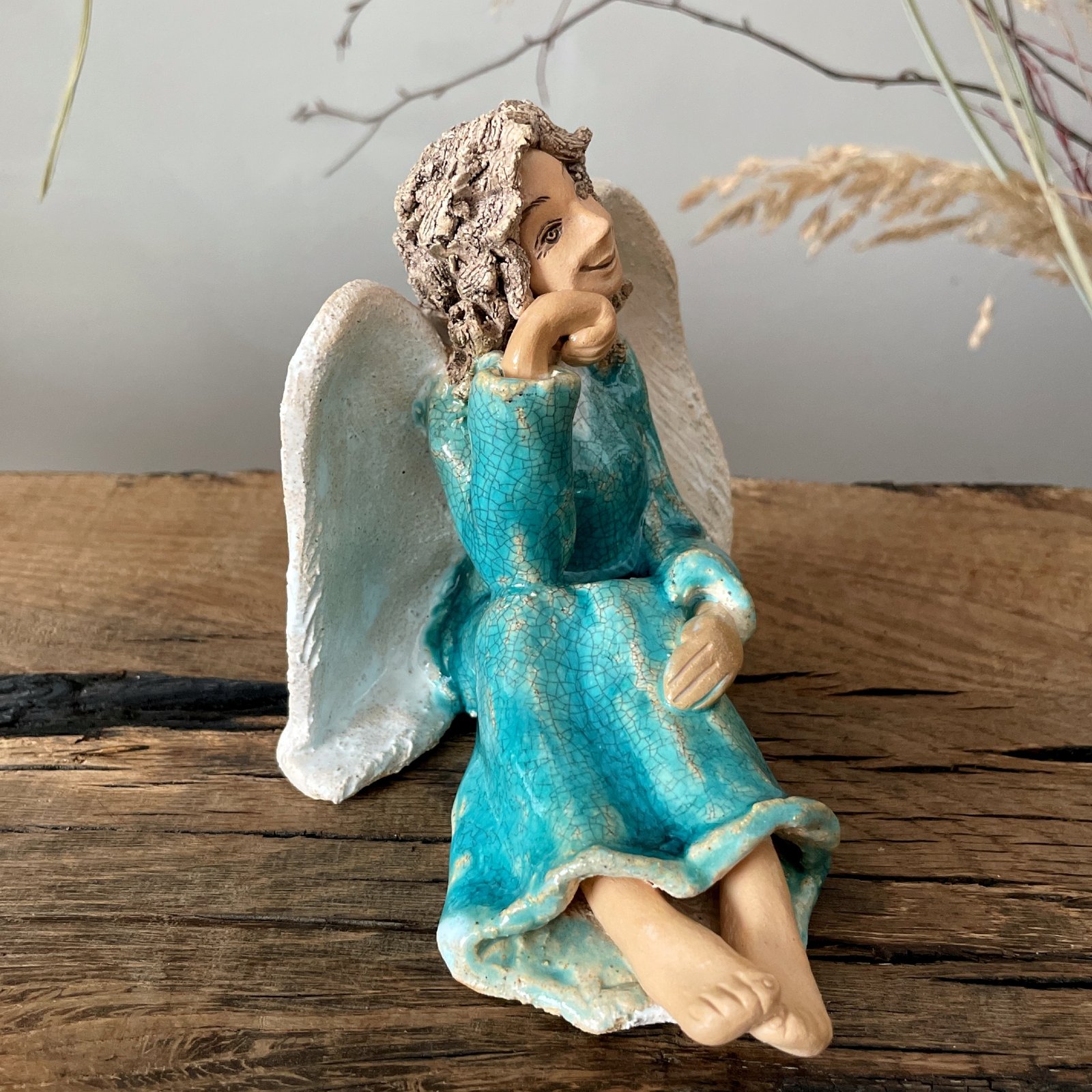 Handmade Ceramic Angel Girl Sculpture - Image 5