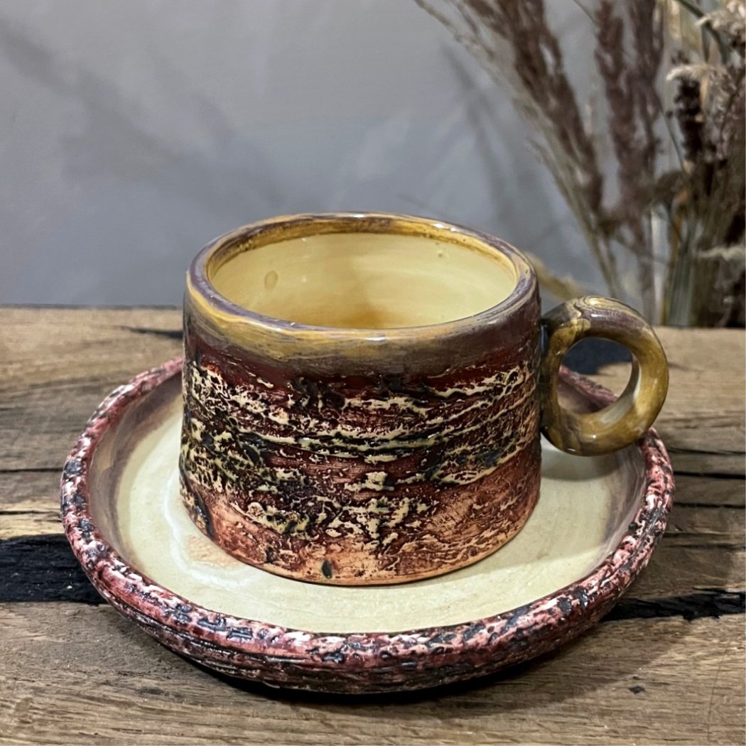 Керамічне горнятко ручної роботи, авторська чашка для кави або чаю
