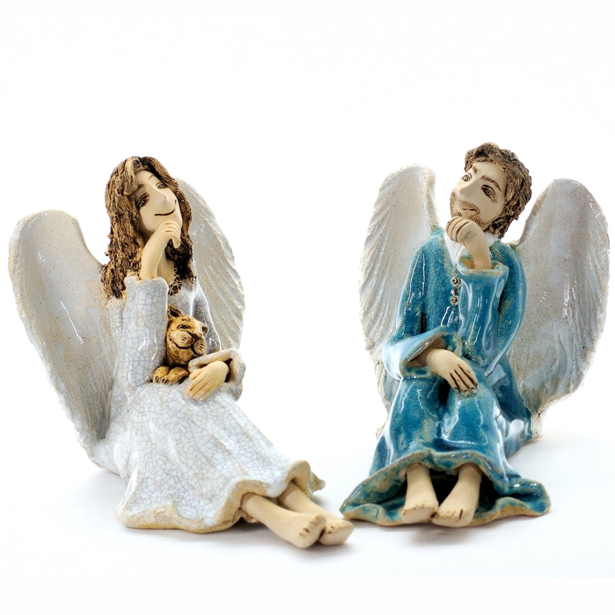 Керамічні ангели, авторські скульптури ручної роботи