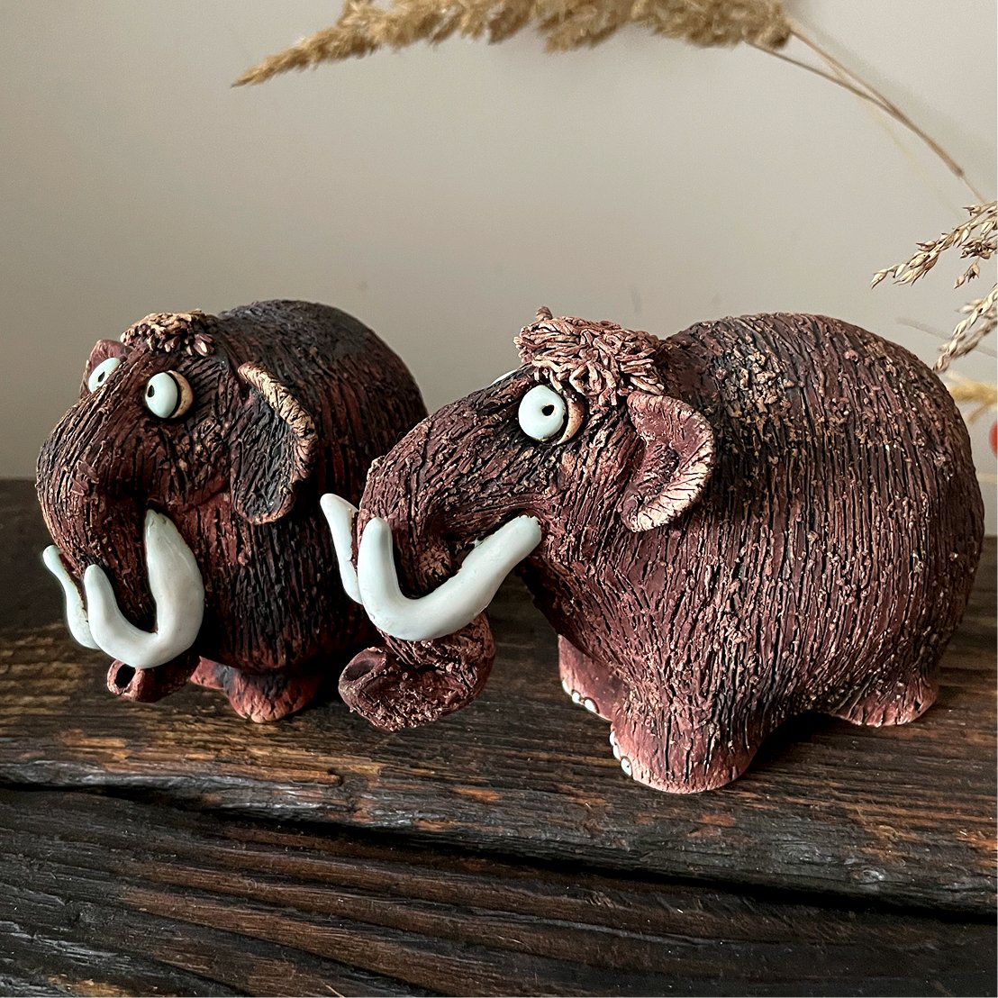 Керамічні слони скульптурки, декоративна кераміка ручної роботи