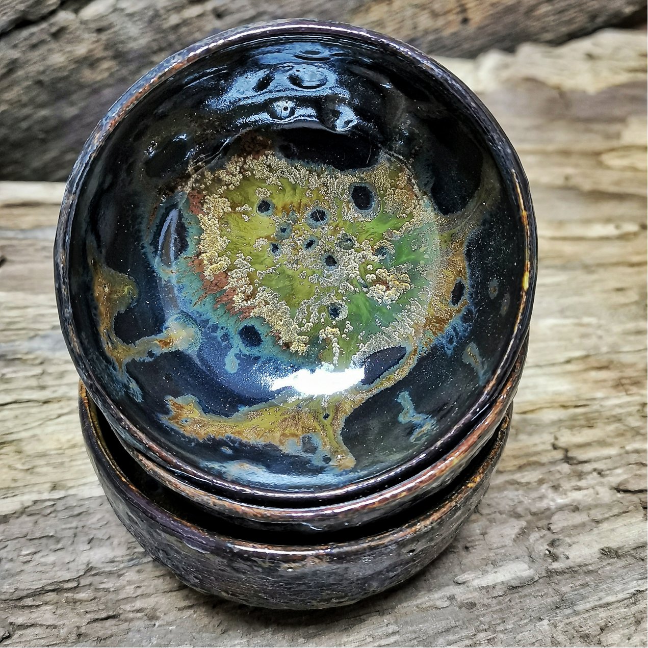 Керамічна піала з глазур’ю, авторська чаша для чайної церемонії