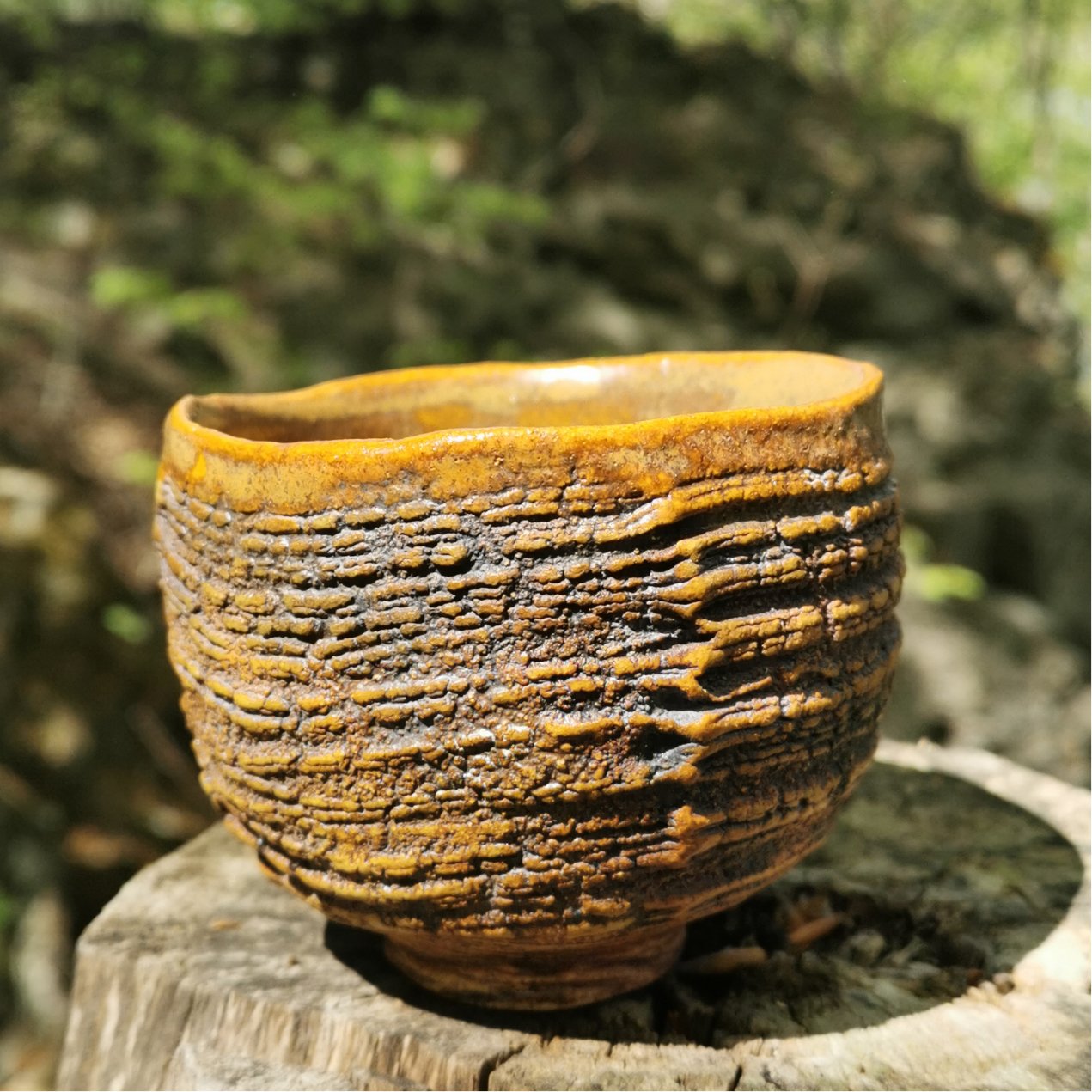 Піала з природною текстурою глини, керамічна чаша для чайної церемонії
