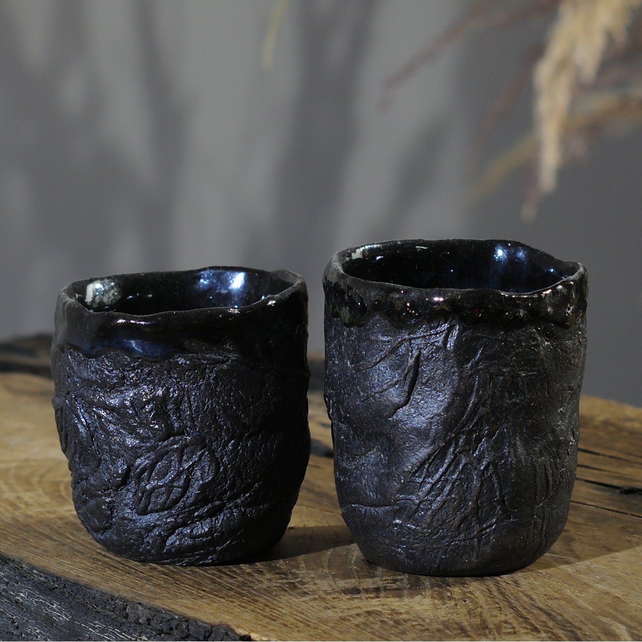 Юномі з темної глини, керамічна чашка для чаю ручної роботи