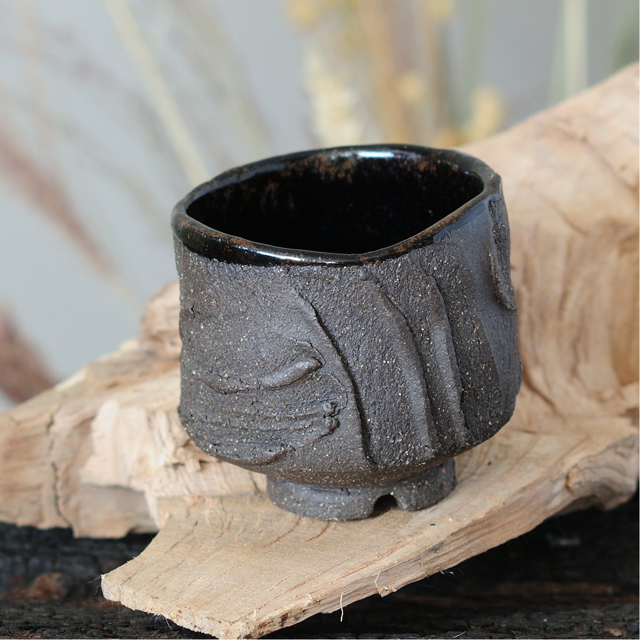 Авторська керамічна юномі для чаю, унікальна чашка ручної роботи