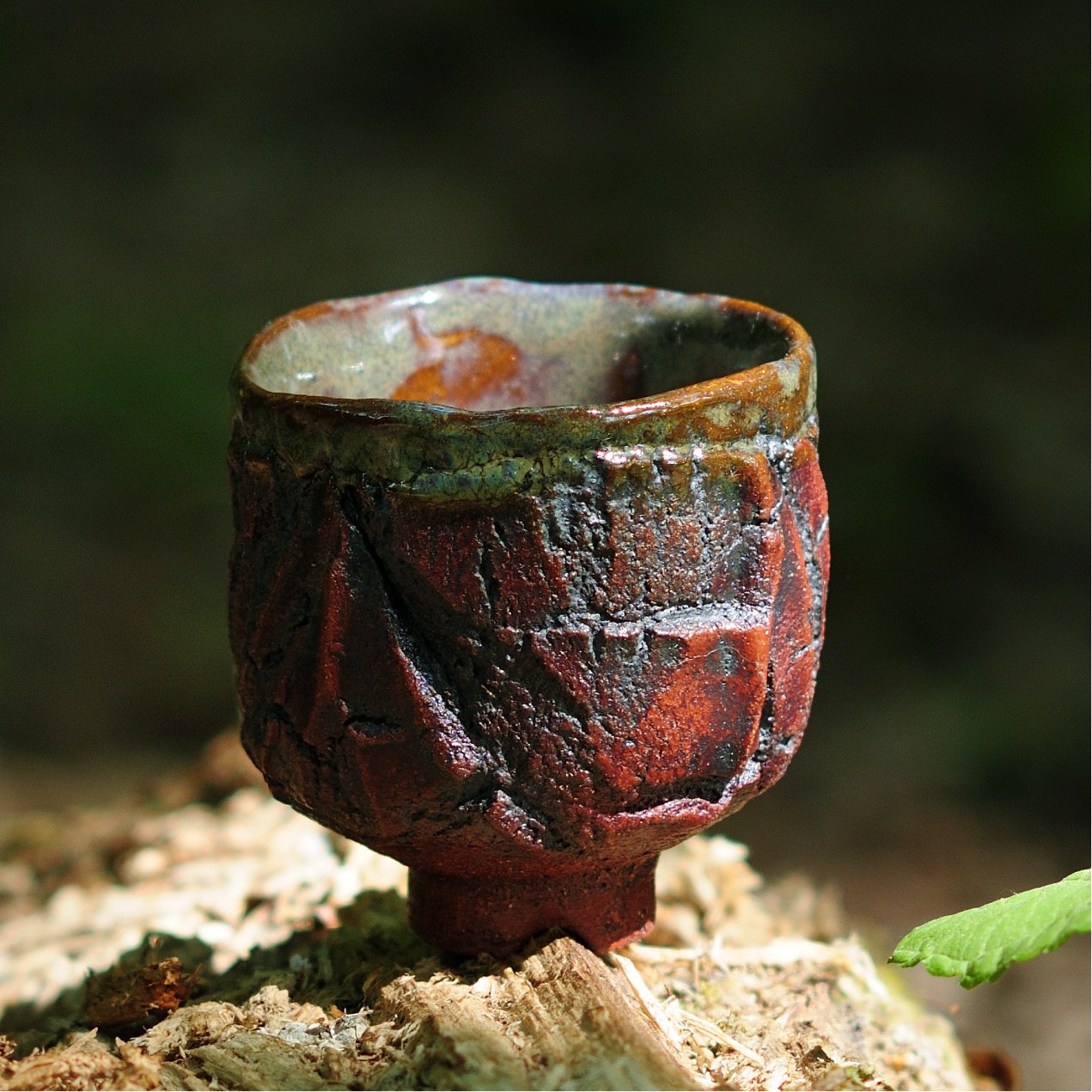 Юномі в техніці курінукi, керамічна чайна чашка ручної роботи