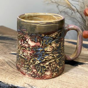 large handmade mug with handle rustic ceramic