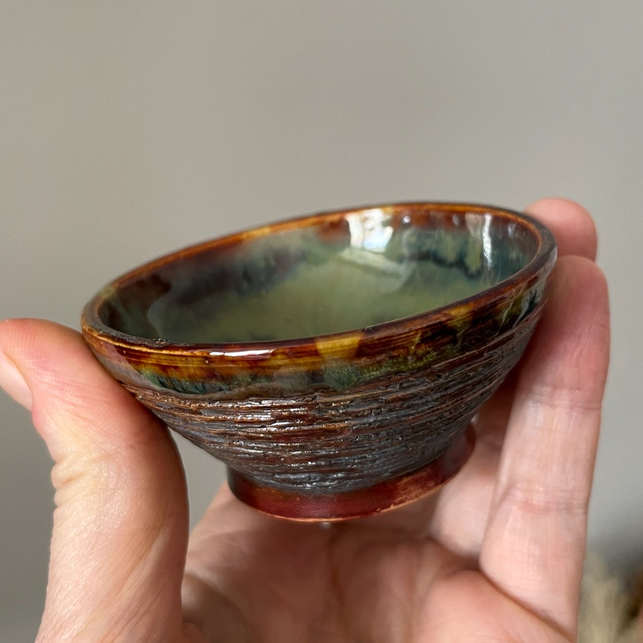 ceramic tea bowl in hand 50 ml